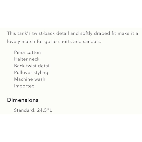 Anthropologie Twist Back Halter Tank Set Of TWO Yellow & White NWT SZ XL - Picture 14 of 14